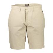 Beige Bermuda Shorts met Borduurwerk Napapijri , Beige , Heren