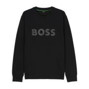 Zwarte Sweatshirt Pulls & Gilets Hugo Boss , Black , Heren