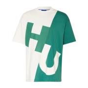 Heren Casual T-shirt Hugo Boss , White , Heren