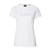 Dames Logo Print T-Shirt Hugo Boss , White , Dames