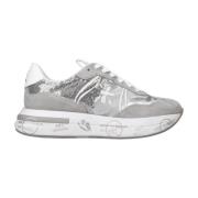 Sneakers met retrostijl en innovatieve structuur Premiata , Gray , Dam...