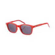 Vierkante Frame Dames Zonnebril Acetaat Lacoste , Red , Dames