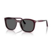 Donkerrood/Donkergrijze Zonnebril Persol , Gray , Unisex