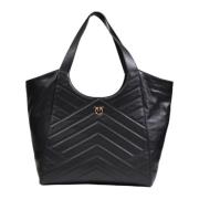 Puzzel Tote Tas Herfst/Winter Collectie Pinko , Black , Dames