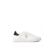 Witte Leren Sneaker Roberto Cavalli , White , Heren