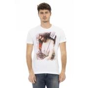 Casual Korte Mouw Ronde Hals T-shirt Trussardi , White , Heren