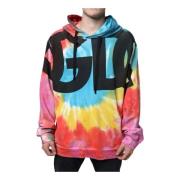 Tie Dye Hoodie van Katoen met Logo Dolce & Gabbana , Multicolor , Here...