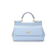 Baby Blue Patent Tote Bag Dolce & Gabbana , Blue , Dames