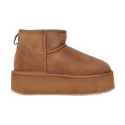 Beige Lage Laarzen Eigentijdse Stijl Emu , Brown , Dames