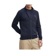 Blauwe Sweater met Geborduurd Logo Aeronautica Militare , Blue , Heren