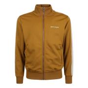 Leren Effect Track Jacket in Zwart Palm Angels , Yellow , Heren