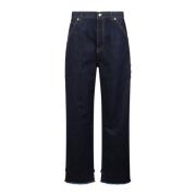 Blauwe Katoenen Denim Wide Leg Jeans Darkpark , Blue , Dames