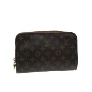 Pre-owned Canvas clutches Louis Vuitton Vintage , Brown , Dames