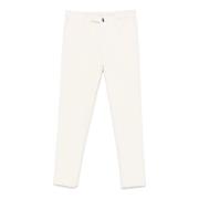 Witte Corduroy Broek Slim Fit Incotex , White , Heren