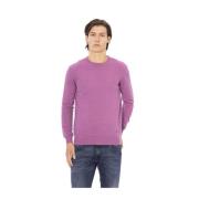 Trendy Ronde Hals Monogram Top Baldinini , Purple , Heren