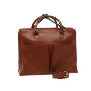 Pre-owned Leather gucci-bags Gucci Vintage , Brown , Dames