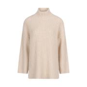 Alpaca wollen trui Rayure Vanilla Chai Dante 6 , Beige , Dames