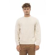 Ronde Hals Lange Mouw Trui Alpha Studio , Beige , Heren