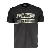 Korte Mouw Heren T-shirt Zwart Plein Sport , Black , Heren