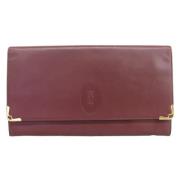 Pre-owned Leather handbags Cartier Vintage , Brown , Dames