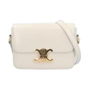 Pre-owned Leather celine-bags Celine Vintage , White , Dames