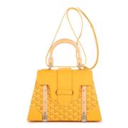 Pre-owned Canvas shoulder-bags Goyard Vintage , Yellow , Dames