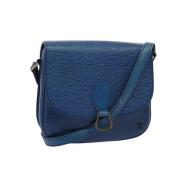 Pre-owned Leather shoulder-bags Louis Vuitton Vintage , Blue , Dames