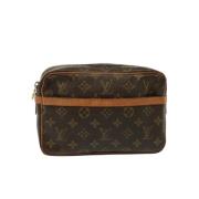 Pre-owned Canvas clutches Louis Vuitton Vintage , Brown , Dames