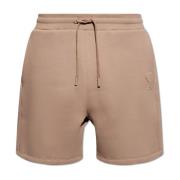 Shorts met logo Ami Paris , Brown , Heren