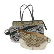 Pre-owned Canvas shoulder-bags Coach Pre-owned , Brown , Dames