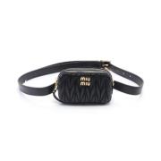 Pre-owned Leather crossbody-bags Miu Miu Pre-owned , Black , Dames