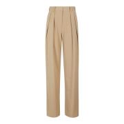 Elegante High-Waist Broek Staud , Brown , Dames