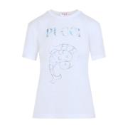 Multicolor Stijlvol T-shirt voor Vrouwen Emilio Pucci , White , Dames