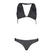 Zwarte Dames Bikini Driehoek Badpak Fila , Black , Dames