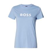 Dames Logo T-shirt in Zwart Hugo Boss , Blue , Dames