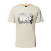 Heren Te_Building T-shirt Hugo Boss , Beige , Heren