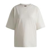 Dames Logo T-Shirt Hugo Boss , Beige , Dames