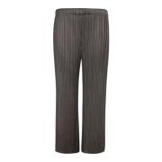 Geplooide hoge taille houtskoolbroek Issey Miyake , Black , Dames