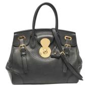 Pre-owned Leather totes Ralph Lauren Pre-owned , Black , Dames