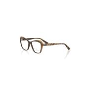 Cat Eye Bril met Havana Patroon Frankie Morello , Beige , Dames