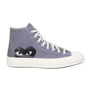 Canvas High-top Sneakers met Zijprint Comme des Garçons Play , Gray , ...