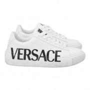 Pre-owned Fabric sneakers Versace Pre-owned , White , Dames