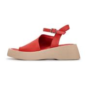 Casual Plateau Sandalen - Rood Cesare Gaspari , Red , Dames