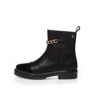 Zachte leren enkellaarzen met rits Copenhagen Shoes , Black , Dames