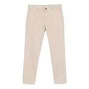 Slim Fit Beige Chino Broek Incotex , Beige , Heren