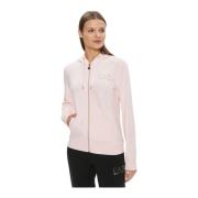 Regular Fit Rits Sweater met Capuchon Emporio Armani EA7 , Pink , Dame...