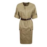 Beige Jurk Robe Saint Laurent , Beige , Dames