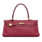 Pre-owned Leather shoulder-bags Hermès Vintage , Red , Dames