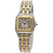 Pre-owned Stainless Steel watches Cartier Vintage , Yellow , Dames