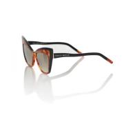 Cat Eye Zonnebril Bruin Verloop Frankie Morello , Brown , Dames